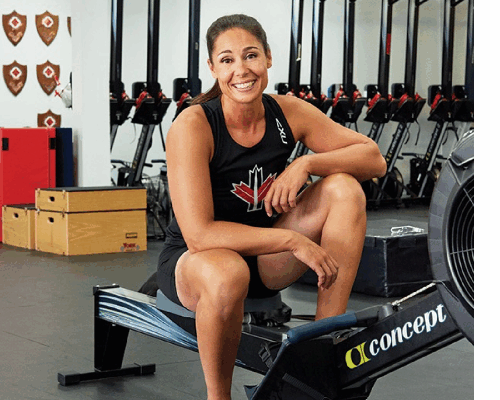 Image of Victoria working out in gym