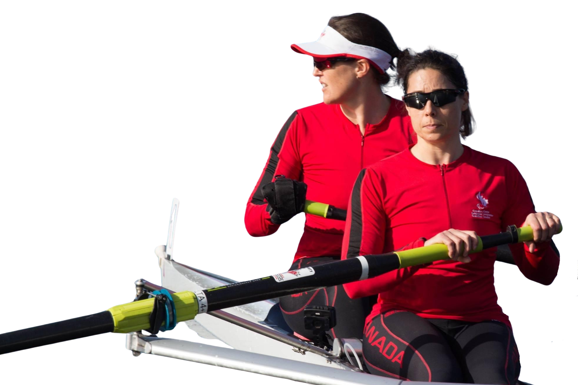 This is a picture of Victoria Nolan rowing for Canada